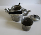 vintage aluminum double-spout turkish teapot Kettle
