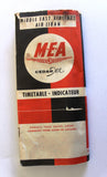 Middle East Airlines MEA Timetable طيران الشرق الأوسط Air Liban Original BROCHURE 1963