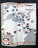 Middle East Airlines MEA Timetable طيران الشرق الأوسط Air Liban Original BROCHURE 1963