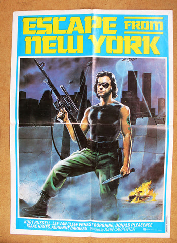 Escape From New York (John Carpenter's) 20x27" Org. Lebanese Movie Poster 80s