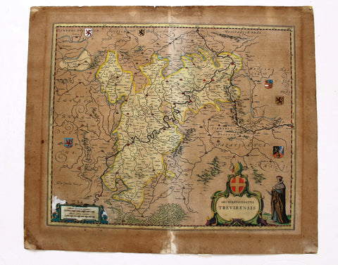 Archiepiscopatus Trevirensis Johannes Blaeu and Cornelis Blaeu Map 1645