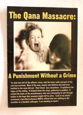 The Qana Massacre: A Punishment Without a Crime, Palestine Lebanese Beirut Book 1996