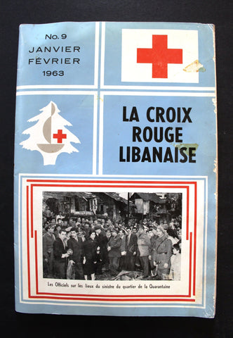 مجلة الصليب الأحمر اللبناني Croix Rouge Libanaise #9 Red Cross Magazine 1963