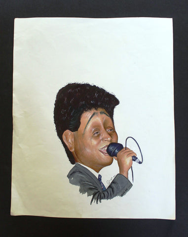 رسم جورج وسوف George Wassouf Singing Original Art Caricature Signed Drawing