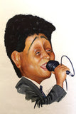 رسم جورج وسوف George Wassouf Singing Original Art Caricature Signed Drawing
