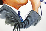 رسم جورج وسوف George Wassouf Singing Original Art Caricature Signed Drawing