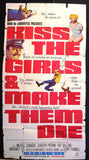 Kiss the Girls and Make Them Die (Mike Connors) 81x41" Original US Movie Poster 70s