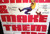 Kiss the Girls and Make Them Die (Mike Connors) 81x41" Original US Movie Poster 70s