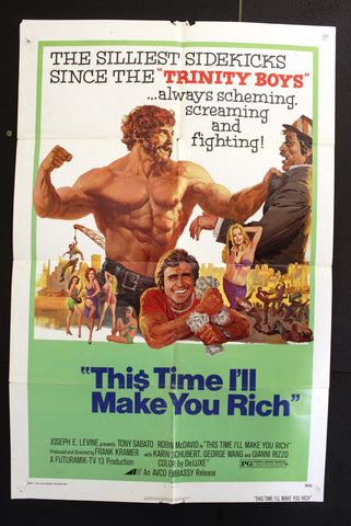 This Time I'll Make You Rich (Antonio Sabato) 27x41" Original US Movie Poster 70s