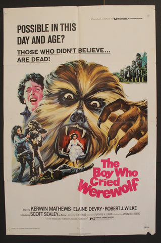 Boy Who Cried Werewolf (Kerwin Mathews) 27x41" Original US Movie Poster 70s