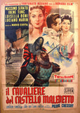 il Cavaliere del Castello Maledett {Massimo Serato} Italian 2F Movie Poster 50s