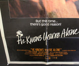 He Knows You're Alone (Don Scardino) 27x41" Original US Movie Poster 70s