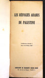 Les Refugies Arabes De Palestine Palestine French Book 1968