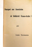 Les Refugies Arabes De Palestine Palestine French Book 1968