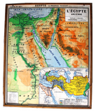 Carte No. 46 - L'Egypte Ancienne & Palestine Ancienne Double-sided Board Map 50s