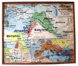 Carte No. 23 - Du Peuple HÉBREU & Palestine Double-sided Board Map 50s