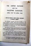 The united nations and the Palestine question, Fayez Sayegh PLO Book 1965