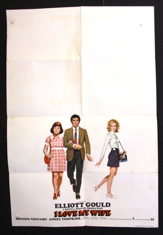 I Love My Wife (Elliott Gould) Original British UK Movie Poster 70s