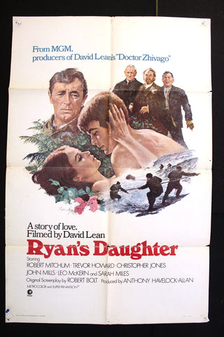 Ryan's Daughter (Robert Mitchum) 41"x27" Original Movie US Poster 70s