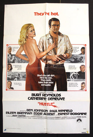 Hustle (Burt Reynolds) 27x41" Original US Movie 1st Poster 70s