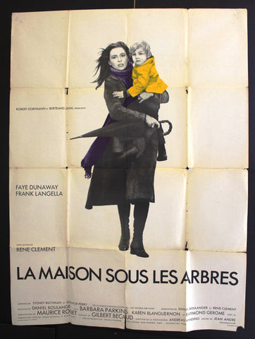La Maison sous les arbres (Faye Dunaway) 120 x 160 cm French Movie Poster 70s