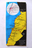 Lebanon Le Liban Vintage Lebanese Tourism BROCHURE Map 60s