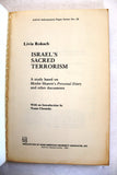 Israel’s Sacred Terrorism, Livia Rokach Book 1st Edition 1980