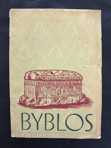 Byblos, Jbeil جبيل Lebanese Guide French Book + Antique Colour Tourist Map 1950s