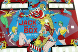 Jack in the Box Pinball Genuine Gottlieb Backglass 1973