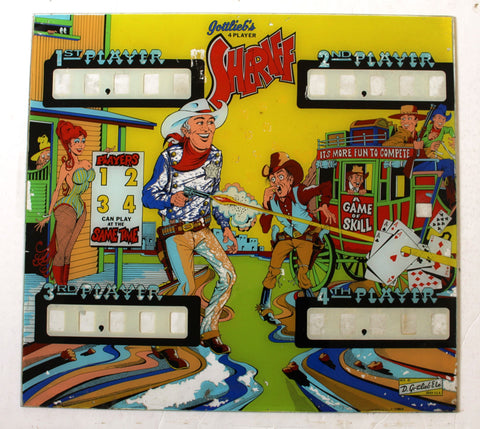 Lawman Pinball Genuine Gottlieb Backglass 1971