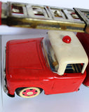 OLD Wrecker Fire Tin Toy Truck Friction Drive /Box Rare MF 781