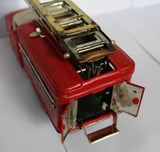 OLD Wrecker Fire Tin Toy Truck Friction Drive /Box Rare MF 781