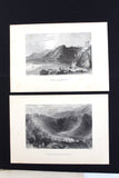 (Pack of 12) Lebanese Lebanon Cities Sketches Souvenir Repro Engraving 80s?