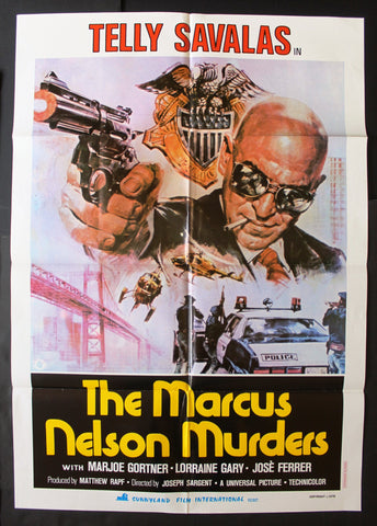 The Marcus-Nelson Murders Telly S 27x39" Original Lebanese Movie Poster 70s