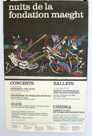 Nuits de la Fondation Maeght KANDINSKY Original Exhibit Poster 1970