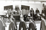 صورة حفل تخرج قديم في جامعة قطر, الشيخ خليفة بن حمد آل ثاني Original Arabic Qatar Photo 1970s