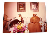 صورة السلطان قابوس بن سعيد, جابر الأحمد الجابر الصباح, سلطنة عمان والكويت Original Arabic Photo 1981
