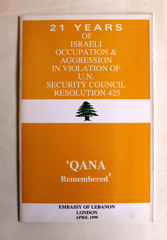 Qana Remembered Lebanese Book 1999