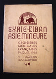 Syrie Liban Asie Mineure Maritime Cruise French Book + Menu 1938