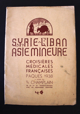 Syrie Liban Asie Mineure Maritime Cruise French Book + Menu 1938