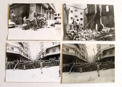 (Set of 14) مجموعة صور اشتباكات طرابلس Original War Tripoli Photos 1982