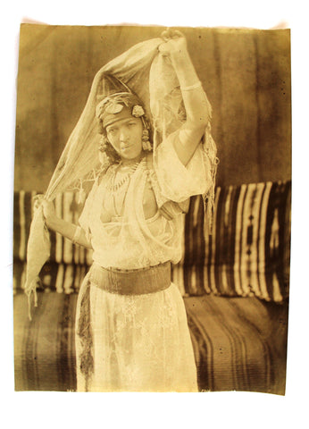 Félix Bonfils: ETHNIC NUDE - Algeria - Moorish Woman Original albumen silver Photo 1870s