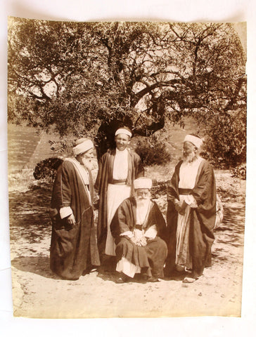 Bonfils: Group of Druzes Original albumen silver Photo 1880s