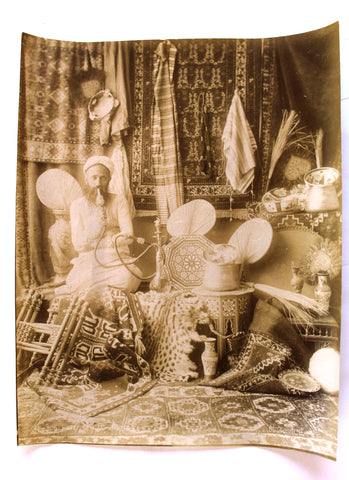 Constantin and George Zangaki: Bazar oriental, Rug Merchant Original Photo 1880s