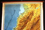 Vintage School Wall Map of Lebanon Lebanese Republic خريطة الجمهورية اللبنانية