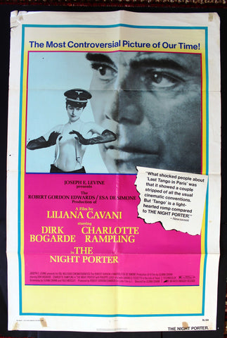 The Night Porter (Italo Moscati ) 41"x27" Original Movie US Poster 70s