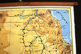 Vintage School Wall Map of Democratic Republic of the Sudan خريطة جمهورية السودان الديمقراطية