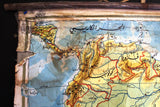 Vintage Pull-down School Wall Arabic Map of South America خريطة أمريكا الجنوبية