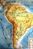 Vintage Pull-down School Wall Arabic Map of South America خريطة أمريكا الجنوبية