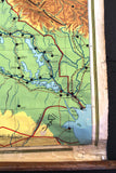 Vintage Pull-down School Wall Map of Iraq (Pipe Lines) خريطة العراق